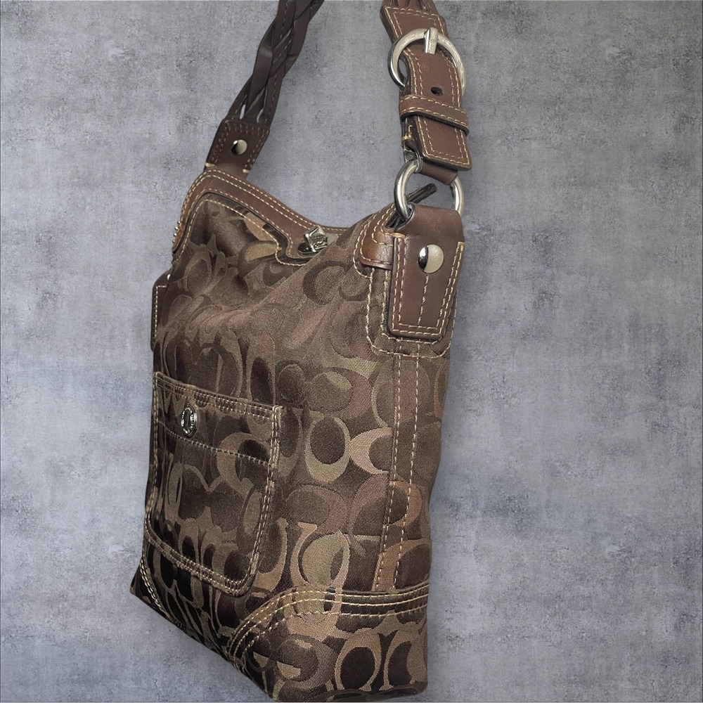 Vintage Y2K COACH Chelsea Soho Turn Lock Shoulder Hobo Bag 10990 Dark Brown - Picture 2 of 10
